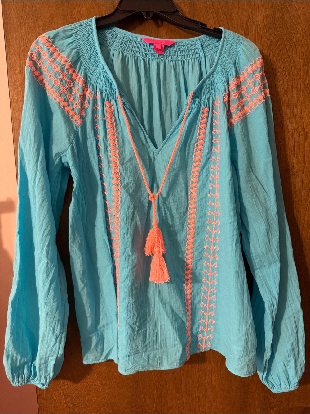 Lilly Pulitzer Lara Top in Bermuda Blue- SZ Large